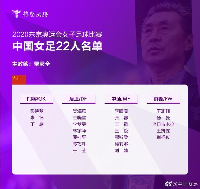 女足奥运会最终名单：王霜领衔 陈巧珠压哨入替